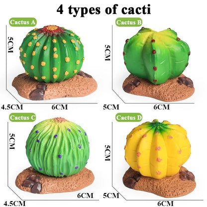 Oenux Simulation Home Decoration Stone Tree Stump Baobab Cacti Farm House Car Fence Accessory Animals Model Education Kids Toys