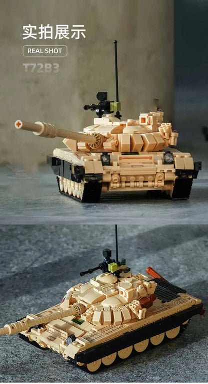 Military Vehicles Tank Sets SWAT Army City Police T34 Model Building Blocks DIY Brick Kids Toys Classic World War II WW2