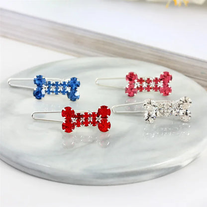 Bling Pearl Dog Collar Small and Medium Dogs Crown Hair Clips Puppy Accessories Doggy Heart and Bone Necklace Pet Supplies