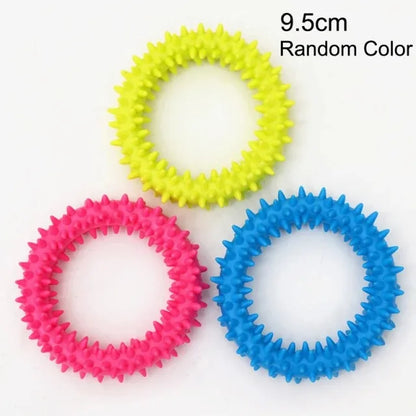 Dog Chewing Toy Loop Rings for Aggressive Chewer TPR Teething Loop Puppy Toy Dog Chew Pacifier Pulling Toy Pet Supplies