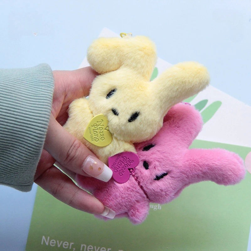Kawaii Cartoon Rabbit Cute Plush Toys Doll Keychain Creative Backpack Pendant Decoration Kids Children Girls Boys Gifts