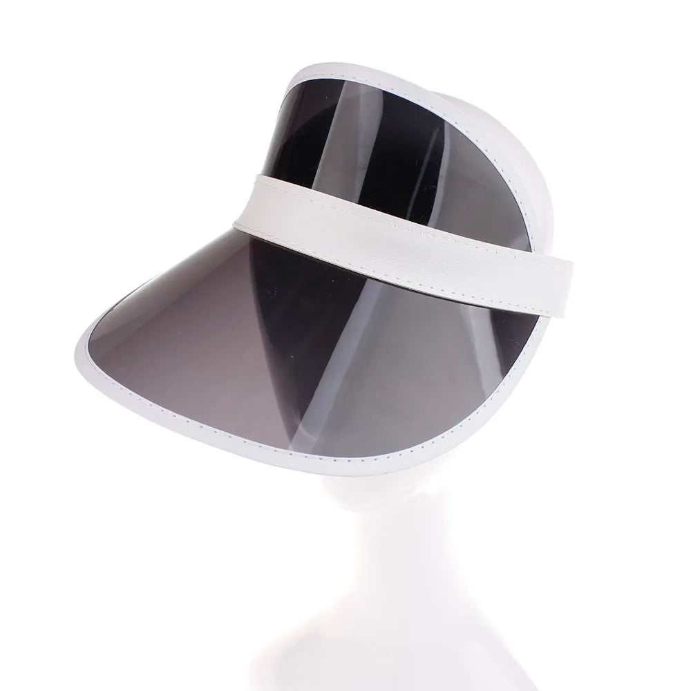 Summer Casual Unisex PVC Outdoor Hat Transparent Visor Party Casual Hat Clear Plastic Adult Sunscreen Cap
