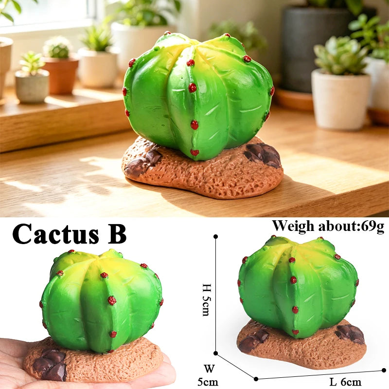 Oenux Simulation Home Decoration Stone Tree Stump Baobab Cacti Farm House Car Fence Accessory Animals Model Education Kids Toys