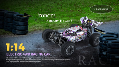 WLtoys 144016 Fast RC Cars 35KM/H OR 75KM/H 1/14 off Road 4WD Drift Toys,2.4G Remote Control Monster Truck for Adults and Kids