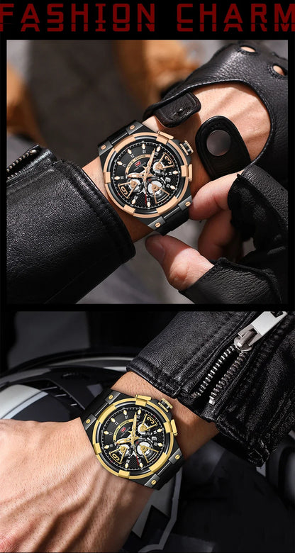 MINI FOCUS Multifunction Quartz Watches for Men Top Brand Luxury Silicone Sport WristWatch Man Clock Fashion Chronograph Watch