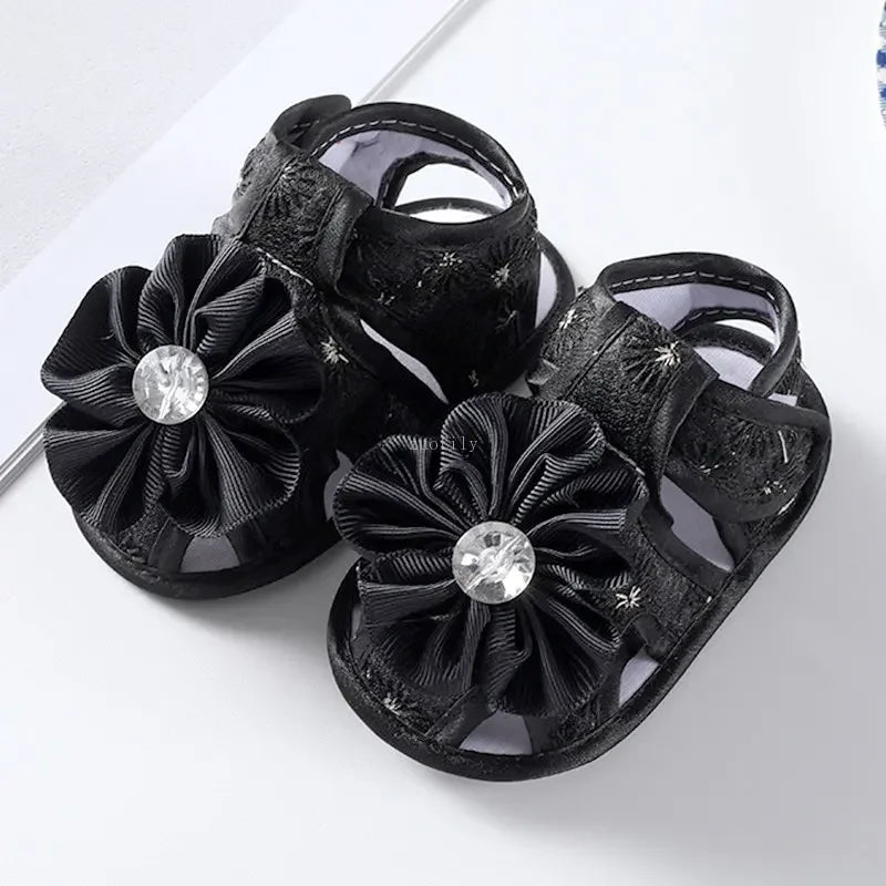 New Children Summer Clogs 0-18M Flower Newborn Infant Baby Girl Princess Bowknot Sandals Toddler Soft Crib Walkers Casual Shoes