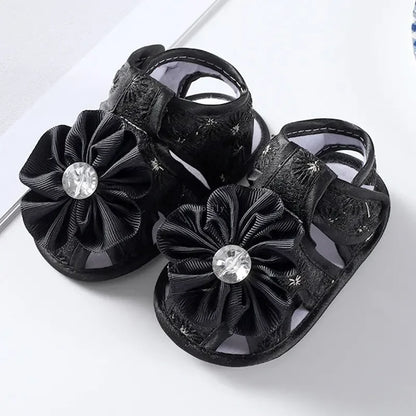 New Children Summer Clogs 0-18M Flower Newborn Infant Baby Girl Princess Bowknot Sandals Toddler Soft Crib Walkers Casual Shoes