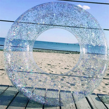 Water Raft Fun Inflatable Transparent Swimming Ring Safety Float Circle Pool Toys Swimming Pool