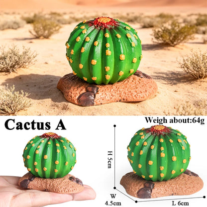 Oenux Simulation Home Decoration Stone Tree Stump Baobab Cacti Farm House Car Fence Accessory Animals Model Education Kids Toys