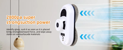 DIVEDEER White/Black Home Automatic No Spray or Water spray Window Cleaning Robot Intelligent Wipe  High-rise Large Area Window