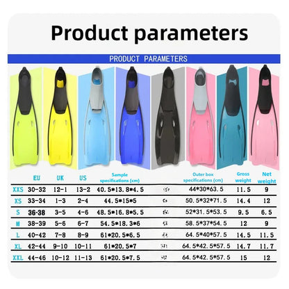 Adult Diving Equipment Long Webbed Deep Diving Outdoor Snorkeling Lightweight Frog Shoes Youth Swimming Training Frog Shoes