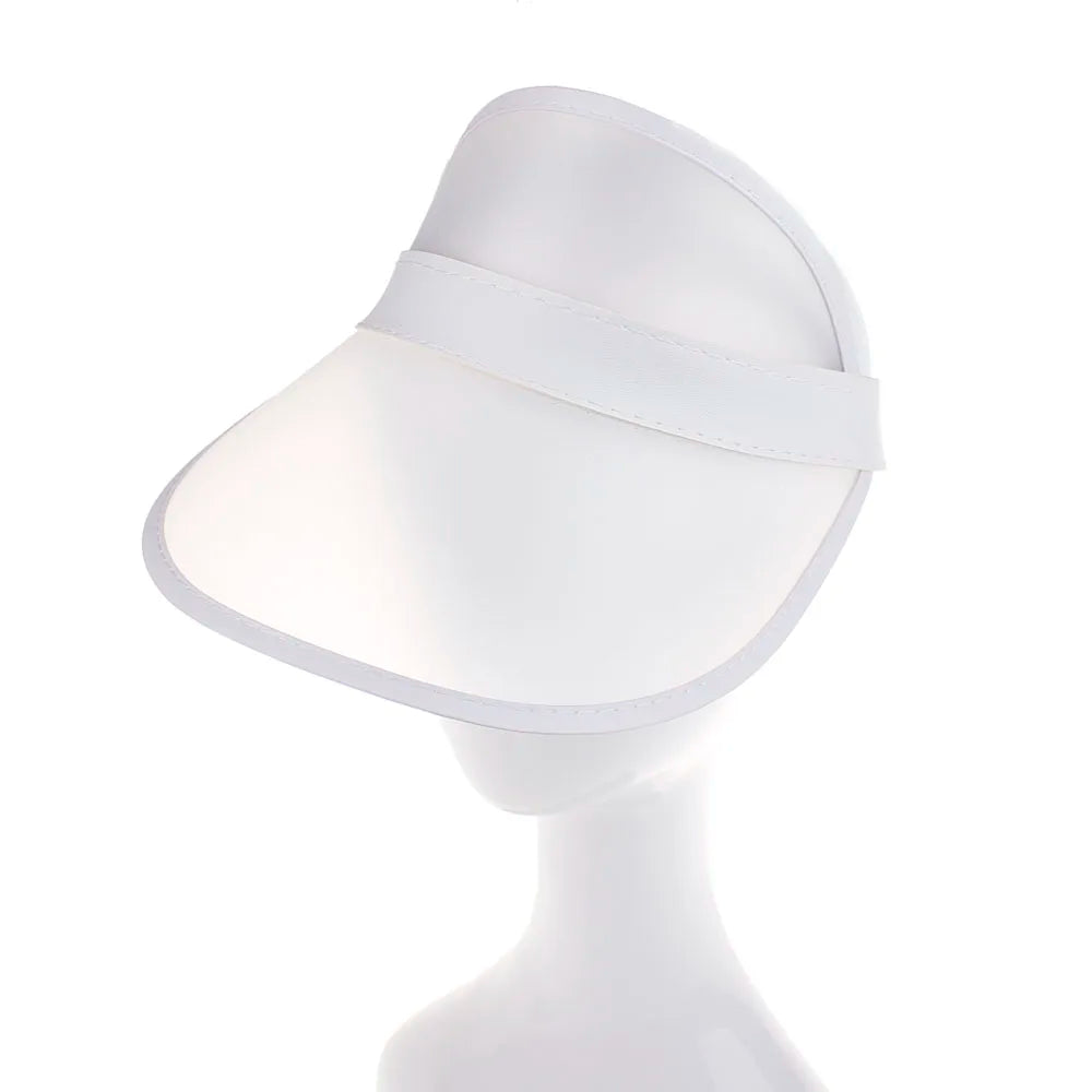 Summer Casual Unisex PVC Outdoor Hat Transparent Visor Party Casual Hat Clear Plastic Adult Sunscreen Cap