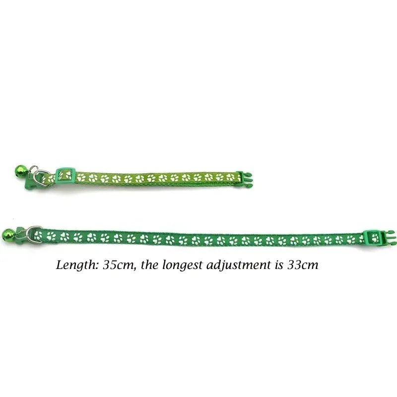 1/3/6/12/18Pcs Hot Pet Cat Bell Collar Dog Print Cat Collar Multi-Color Optional Necklace Ring Cat Rope Collar Pet Supplies