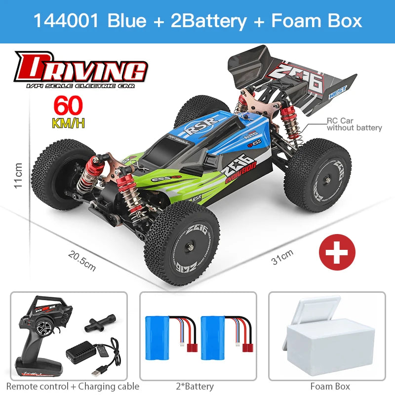 WLtoys 144016 Fast RC Cars 35KM/H OR 75KM/H 1/14 off Road 4WD Drift Toys,2.4G Remote Control Monster Truck for Adults and Kids