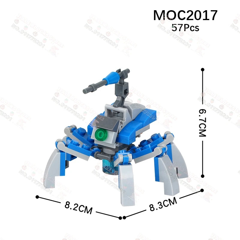 Sci-Fi Movie Series Droid Building Blocks Creative Mini Collector Turret Robot Annihilator Robot Model Bricks Toys For Kids Gift