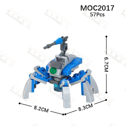 Sci-Fi Movie Series Droid Building Blocks Creative Mini Collector Turret Robot Annihilator Robot Model Bricks Toys For Kids Gift
