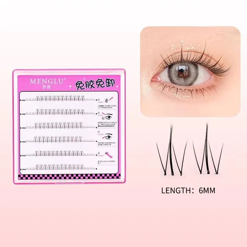 Self Adhesive Eyelashes Cluster Lashes No Glue Individual Lashes Soft Lash Clusters Reusable Self Adhesive Lashes Makeup