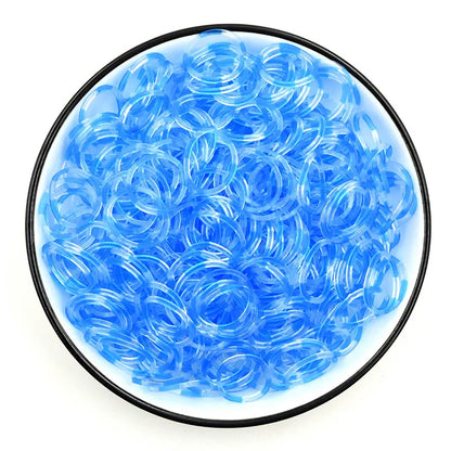600Pcs New ColorTransparent  Fluorescence Glow Bracelets Making Supplies DIY Rubber Loom Bands Wrist Necklaces Child Party Toys