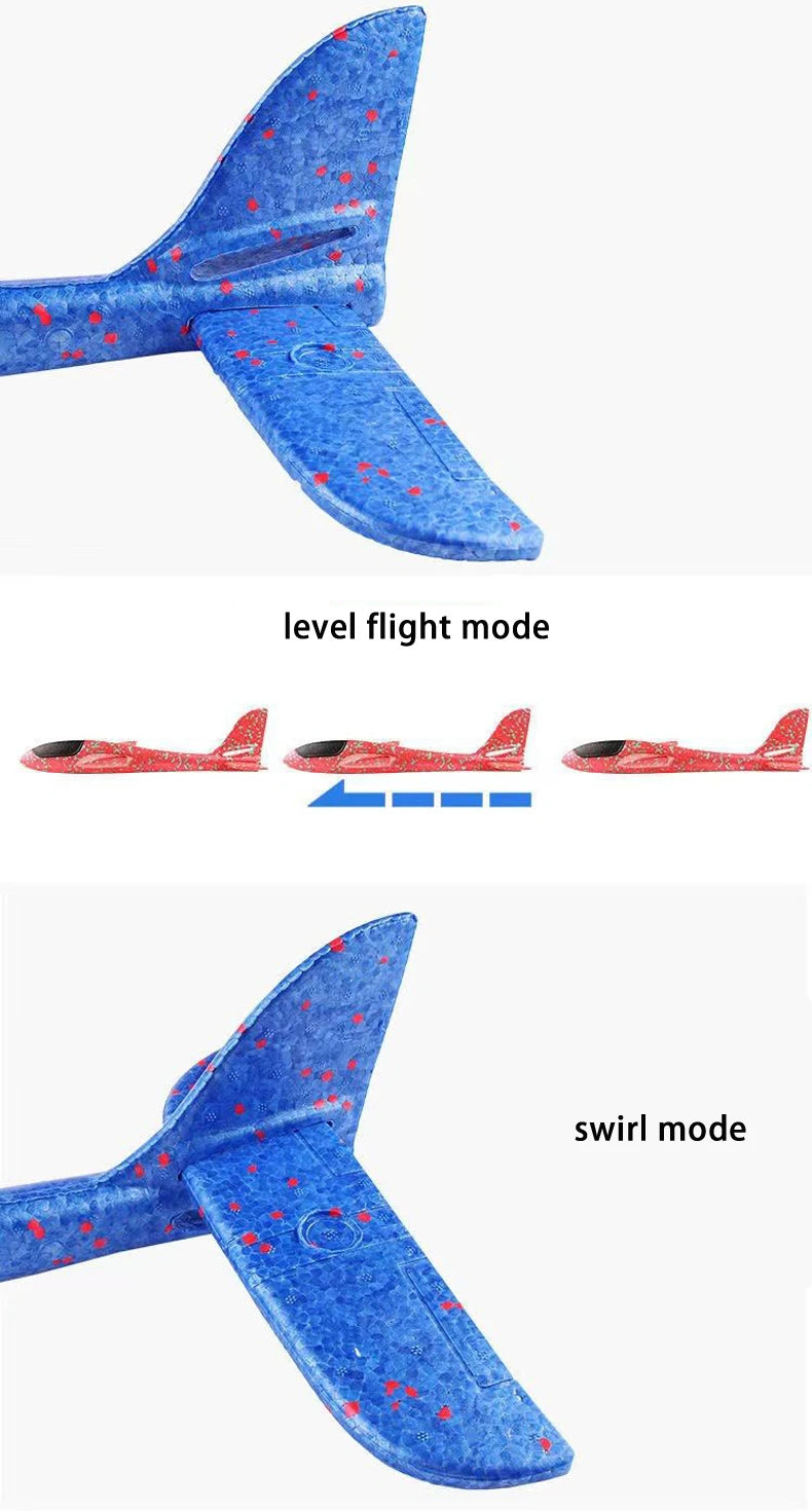 48cm Large EPP Foam Hand Throwing Aircraft Toys Gyratory Stunt Pressure Resistant Model Aircraft Outdoor For Boys Children Gift