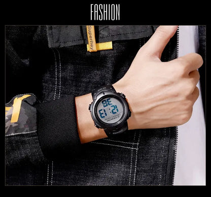 Skmei Led Light Display Chrono Digital Sport Watches Mens 10bar Top Waterproof Wristwatch 10 Year Battery Life Alarm Date Clock
