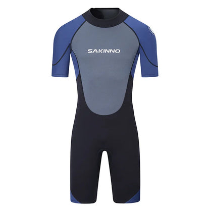 Men's 2mm 3mm One-piece Diving Suit Thermal Insulation Sun Protection Short Sleeve Swimming Surfing Snorkeling Shorty Wetsuit