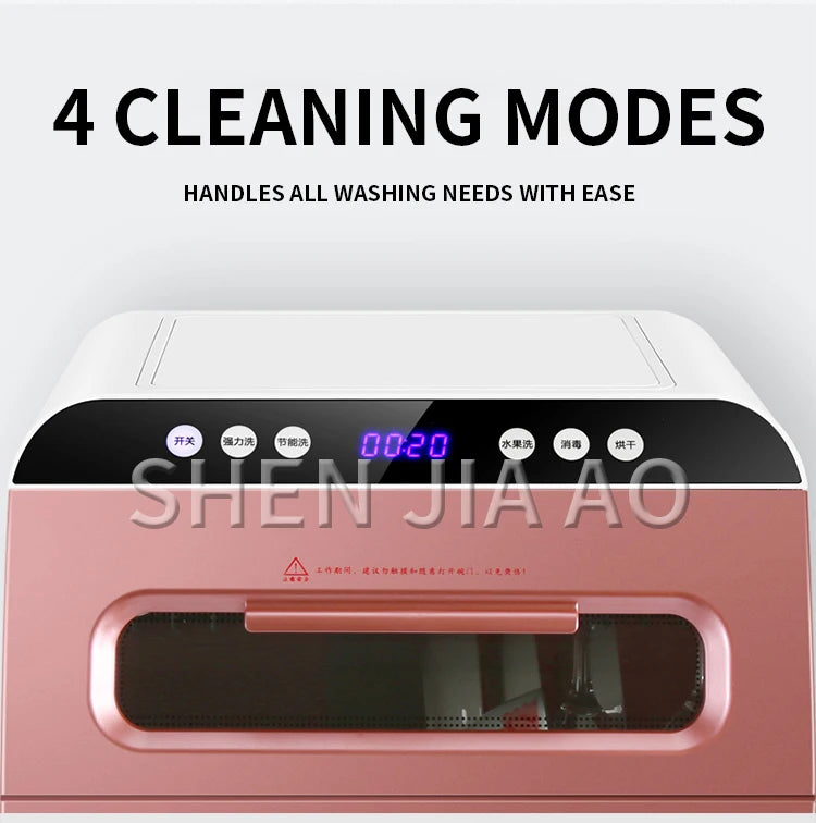 1200W Household Dishwasher Washing Machine Fully automatic Dishwashers Desktop Dish Washers Small Disinfecting Dishwasher Mini