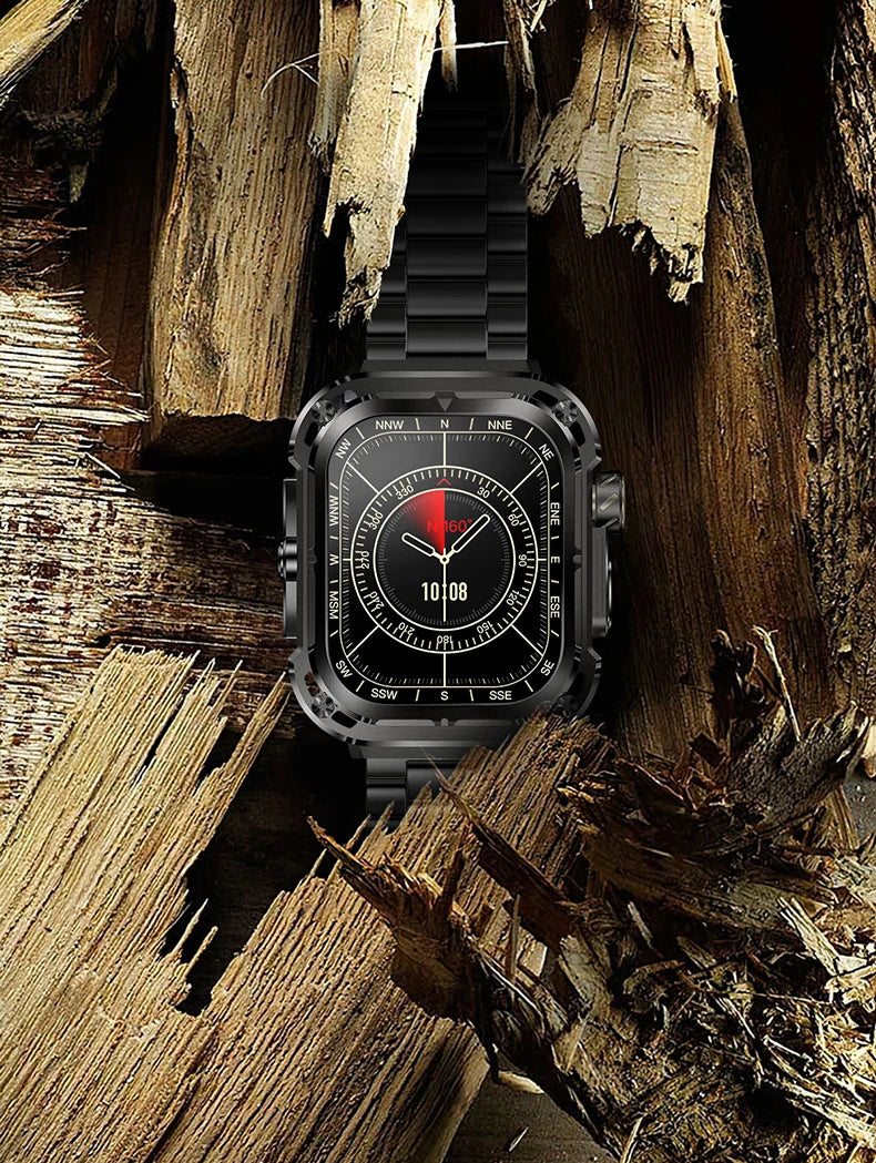 LIGE New 2.1" Ultra HD NFC Bluetooth Call Smart Watch Men Compass GPS Track 460mAH Battery Waterproof Watches For Android IOS