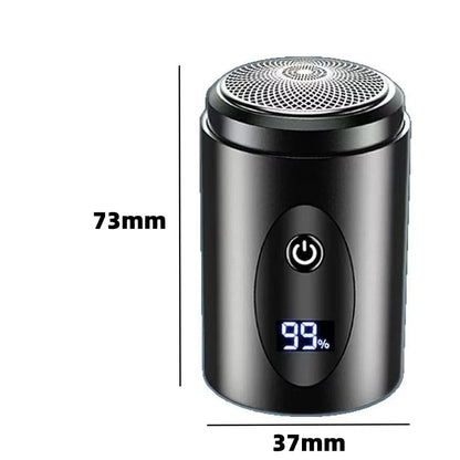 211-Portable Travel & Home Washable Electric Razor - USB Mini Men's Shaver with Alloy Body & Digital Display