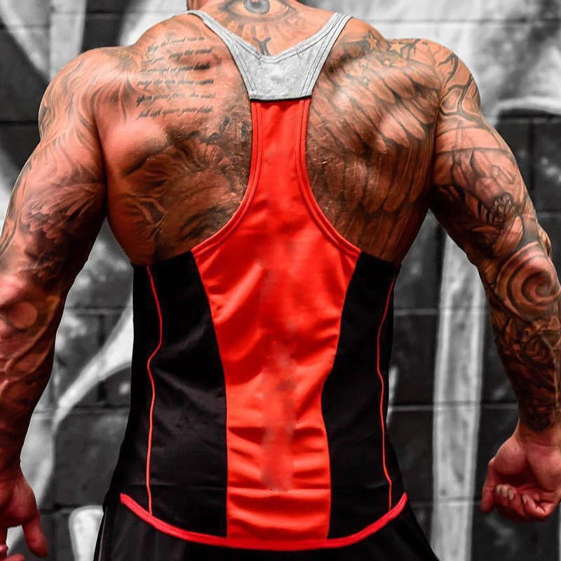 Fashion New Men's Vest Sports Fitness Sleeveless Vest Summer Casual Oversized Men's Top Y2K Style Breathable and Refreshing Vest