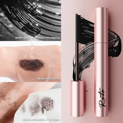 Silk Fiber Matte Mascara Makeup Ultra-Fine Brush Lengthens Eyelashes Waterproof Fast Dry Brown Black Curling Mascara Comestic