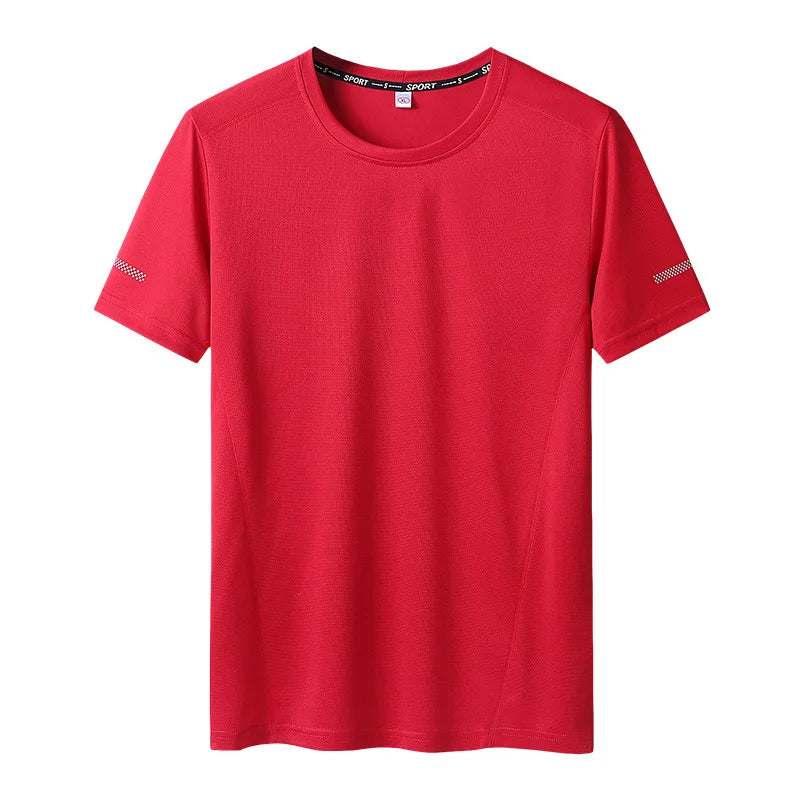 T-shirt Big Size 9XL for Men Quick Drying T-shirt for Men Round Neck Plus Size Short Sleeve Oversized T Shirt