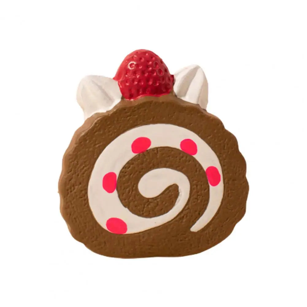 Dog Chew Toy Built-in Squeaker Simulation Biscuit Cake Bite-Resistant Latex Toy Exercise Toy Small Large Dogs Toy Pet Supplies