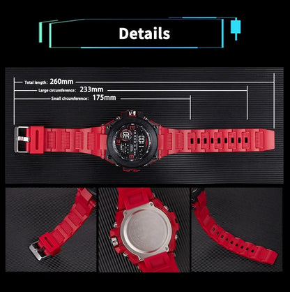 MAYZHISU Sports Electronic Watch for Man Student Teens Outdoor Waterproof Men's Sports Watches LED Digital Clock