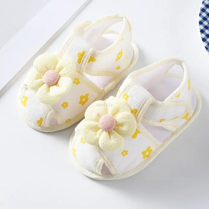 New Children Summer Clogs 0-18M Flower Newborn Infant Baby Girl Princess Bowknot Sandals Toddler Soft Crib Walkers Casual Shoes