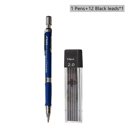 2.0mm Mechanical Pencil Black / Color Lead Refill 2B Sketching Pencil Art Sketch Painting Writing For School & Office Stationery