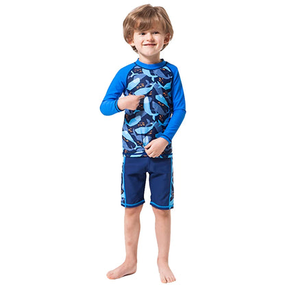 Boys Girls Swimsuit for Kids Toddler 2 to 3 4 5 6 7 8 Years Cute Shark Children's Swimwear Suit Tops+Shorts 2pieces Swim Outfits