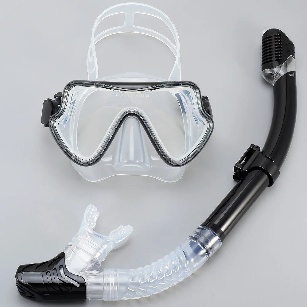Professional Scuba Diving Masks Snorkeling Set Adult Silicone Skirt Anti-Fog Goggles Glasses Swimming Pool Equipment