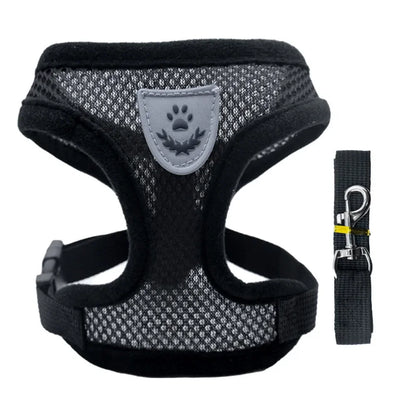 Dog Harness Vest Chest Cat Collars Rope Adjustable Breathable Mesh Puppy Harness for Outdoor Walking Small Medium Pet Supplies