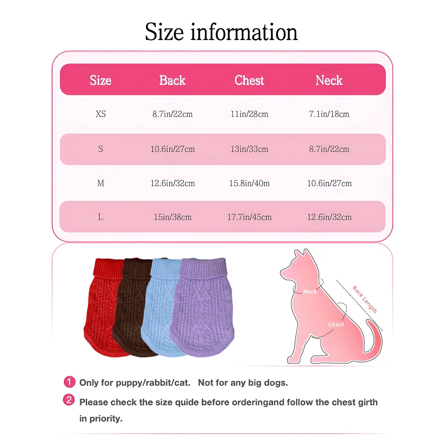 Dog Sweaters Fashionable Pet Clothing Lightweight, Soft, Comfortable, and Warm Winter Pet Clothes Outdoor Portable Pet Supplies