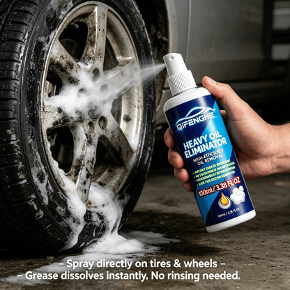 Heavy Oil Eliminator – Spray & Wipe, No Scrubbing. Remove Grease from Car Engine, Wheels, Stove, Oven. 100ml, Safe for All Surfa