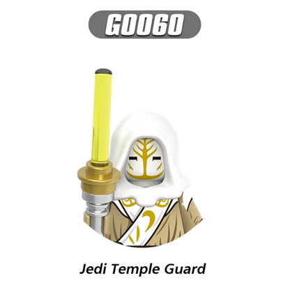 Jedi Temple Guard Building Blocks Count Dooku Mini Mace Windu Figurine Ahsoka Tano Bricks Qui-Gon jinn Figure Kids Toys G0108