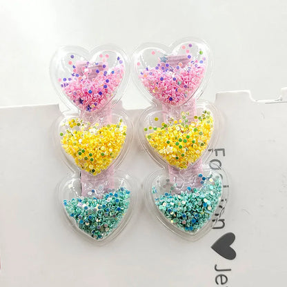 New Dog Hair Clips Love Flowing Sand Hairpins Pets Puppy Hairpins Decor Grooming Accessoires Pet Supplies