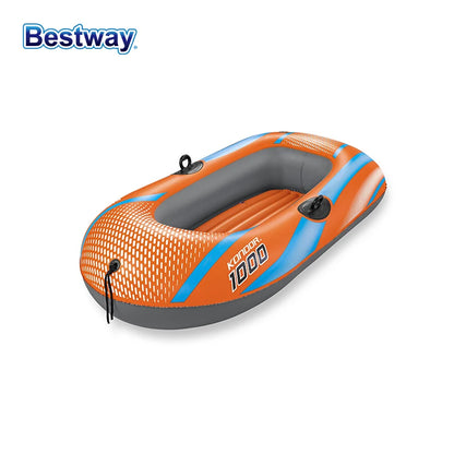 Bestway 61136/61140/61142/61146 1-3 Person Heavy Duty Inflatable Kayak - Long Lasting PVC Rafting Adventure Boat for Thrilling