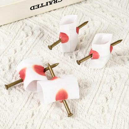5pcs Bloody Nail Through Finger Prank Joke Novelty Toys Halloween Party Decoration Supplies Scary Trick Props Kids Birthday Gift