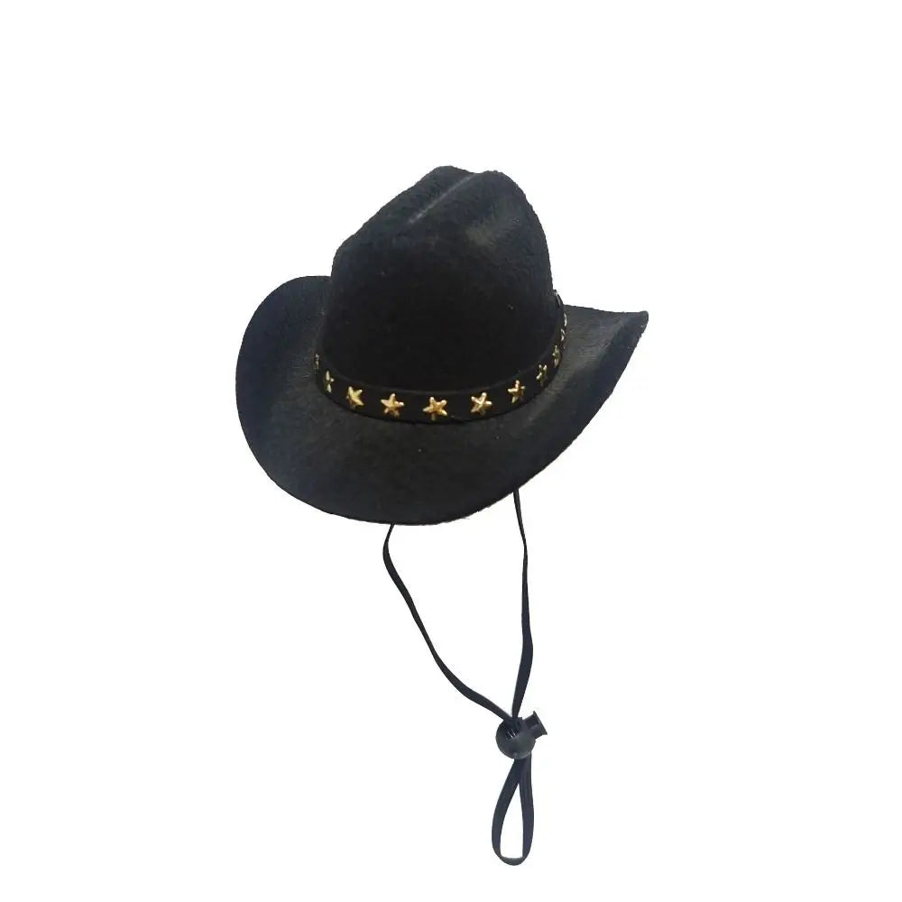 2024 Funny British Pet Dog Hat Star Cowboy Hat Adjustable Dog Costume Top Hat Headwear Pet Hat Dog Cap Pet Sun Hat Pet Supplies
