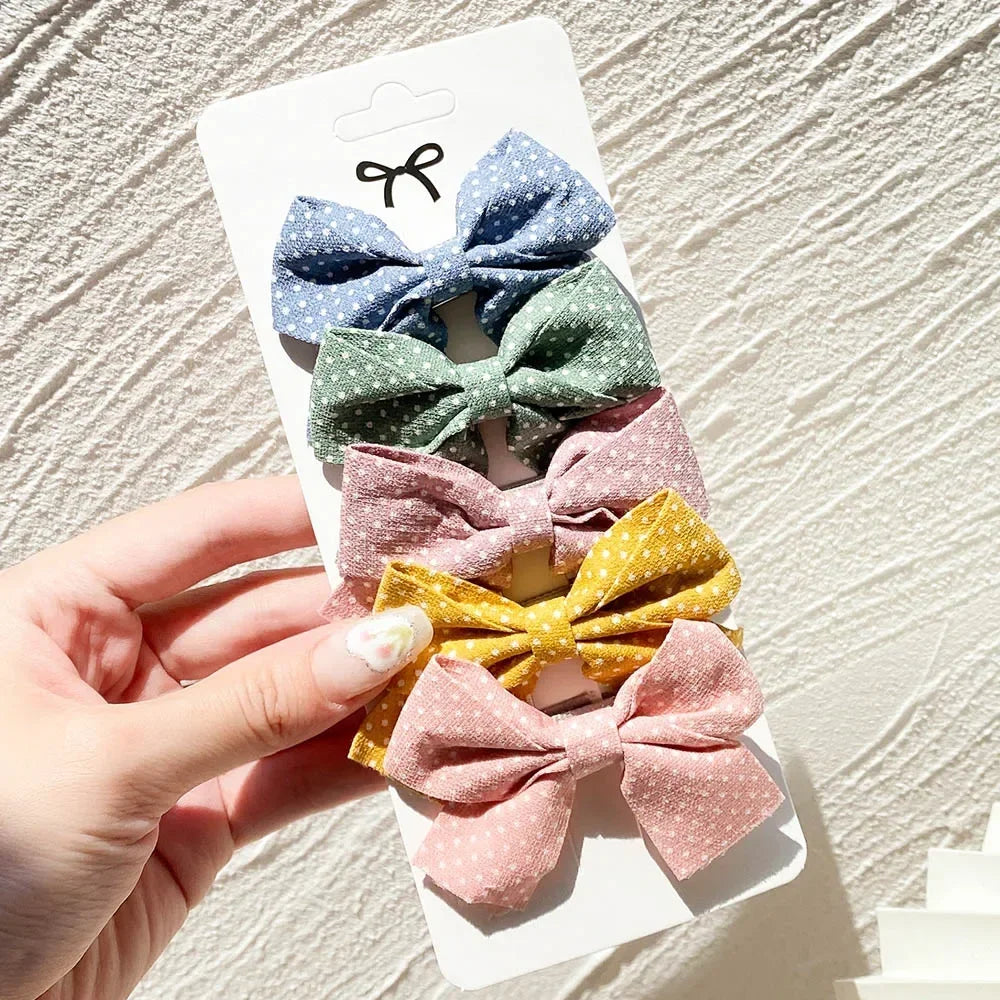 5/7pcs Baby Girl Hair Clips Set Cute Floral Bow Bunny Princess Hairpin for Toddler Girl Lovely Bang Side Clip Hair Accessories