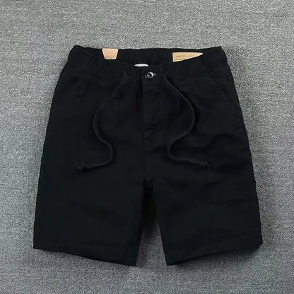 2024 New Summer American Retro Outdoor Hip Hop Men's Fashion Elastic Waist Zipper Minimalist Beach Leisure High Street Shorts