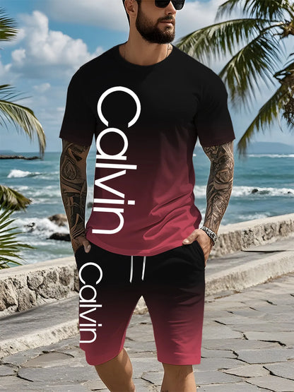 The new high-end men's 2025 suit features a casual color combination and a novel summer outfit