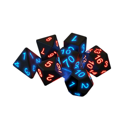 7Pcs/set  Electronic Luminous LED DND Dice Set Multiple Sided Dice for Adults Board Game Party Entertainment Toys