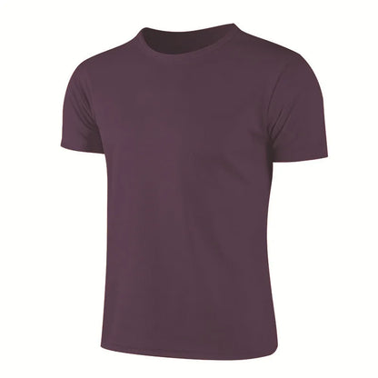 Quick-drying Round Neck Sport T-shirt Gym Jerseys Fitness Shirt Trainer Running T-shirt Men Breathable Sportswear Class Service